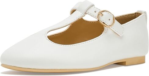 Janie and Jack Baby-Girls White Mary Jane Flat (Toddler/Little Kid/Big Kid) in Saudi Arabia