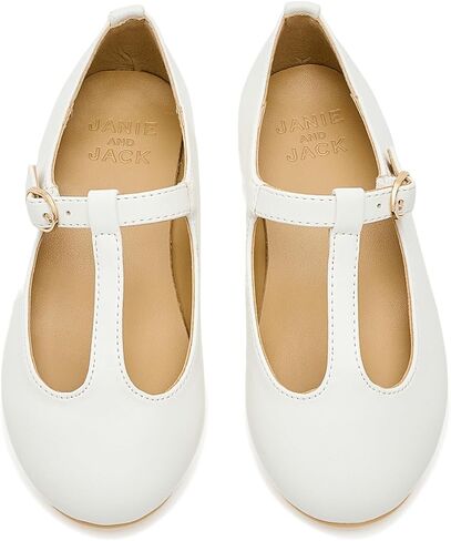 Janie and Jack Baby-Girls White Mary Jane Flat (Toddler/Little Kid/Big Kid) in Saudi Arabia