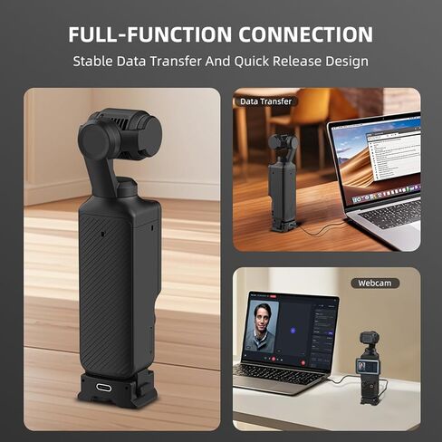 محول قاعدة شحن لجيب DJI Osmo 3، قاعدة شحن من النوع C مع فتحة لولبية 1/4 بوصة ودعامة ذات شقين، متوافقة مع حامل ثلاثي القوائم ومقبض وعصا سيلفي، مناسبة لمدونات الفيديو والبث المباشر in Kuwait