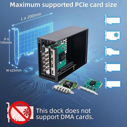 هيكل توسيع Thunderbolt 3/4 USB4 إلى PCIe لأجهزة الكمبيوتر المحمول وأجهزة الكمبيوتر الصغيرة، حاوية خارجية مع فتحة PCIe مزدوجة متوافقة مع بطاقة التقاط Decklink، لنظام التشغيل Windows/MacOS/Linux (VK-K2L) in Kuwait