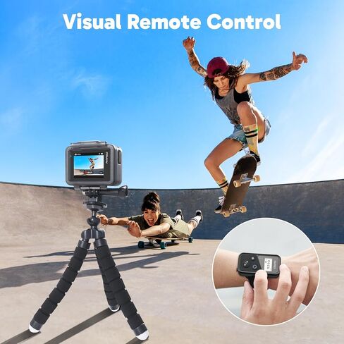 كاميرا AKASO Brave 8 4K60FPS Action Camera، كاميرا رياضية بدقة 48 ميجابكسل مقاومة للماء تحت الماء مع تثبيت فائق النعومة وشاشة تعمل باللمس وكاميرا رياضية مع تكبير 5X وجهاز تحكم عن بعد 8X Slo-mo مع ملحقات خوذة in Kuwait