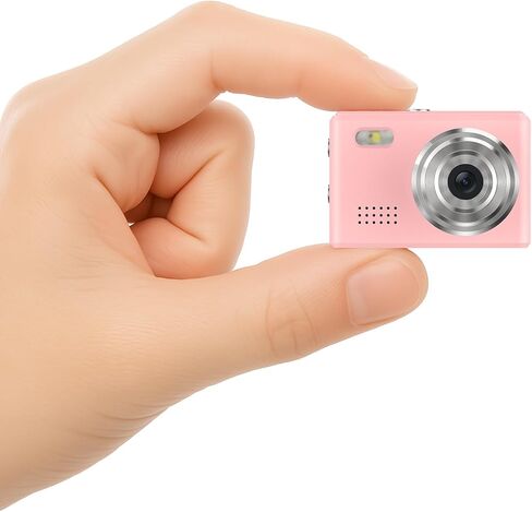Mini Camera 1080P HD Video Recorder – Keychain Digital Camcorder with 64GB Card, 0.96" HD Display, Long Battery Life, Ultra-Portable Tiny Camera for Travel/Vlog/Night Shots, Ideal Gift, Pink in Saudi Arabia