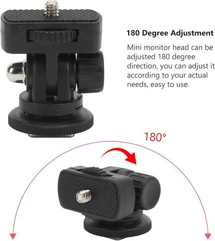 رأس كرة صغيرة LICAEVEY، قابلة للتعديل 180 درجة، مع برغي 1/4 بوصة وحذاء بارد، لمونوبود، DSLR، الهاتف، الشاشة in Kuwait