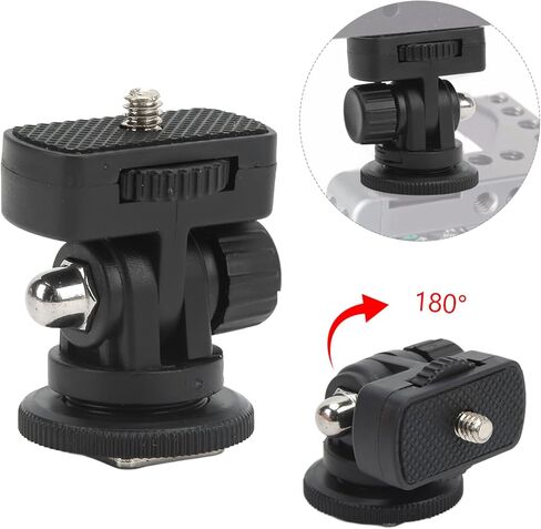 رأس كرة صغيرة LICAEVEY، قابلة للتعديل 180 درجة، مع برغي 1/4 بوصة وحذاء بارد، لمونوبود، DSLR، الهاتف، الشاشة in Kuwait