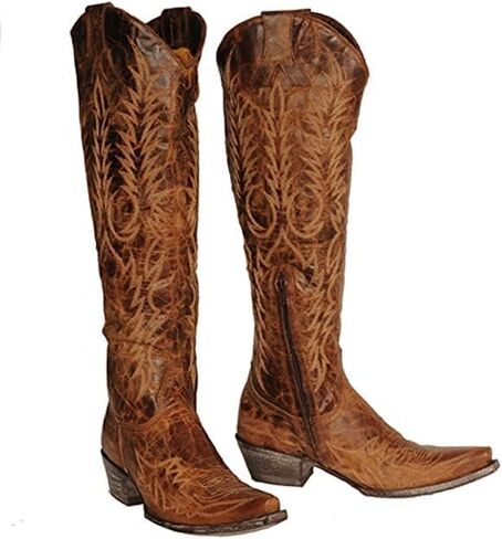 Old Gringo Ladies Mayra Brass Brown Over-the-Knee Tall Boots (numeric_6) in Kuwait