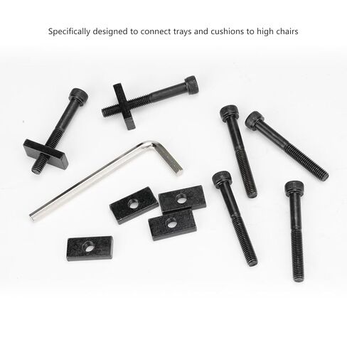 6 Set Screws Hardware Replacement Kit Compatible with Stokke Tripp Trapp High Chair,12.9 Grade Alloy Steel Screws with Hex Key, High Chair Attaching Accessories in Kuwait