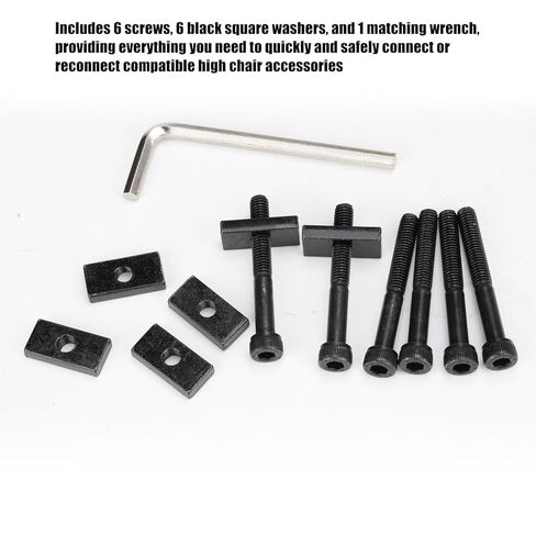 6 Set Screws Hardware Replacement Kit Compatible with Stokke Tripp Trapp High Chair,12.9 Grade Alloy Steel Screws with Hex Key, High Chair Attaching Accessories in Kuwait