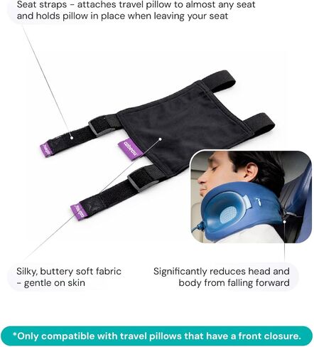 Cabeau Universal Neck Pillow Seat Strap System - Head Hold S3 Attaches Most Neck Pillows to Airplane Seats and car Seats. in Kuwait