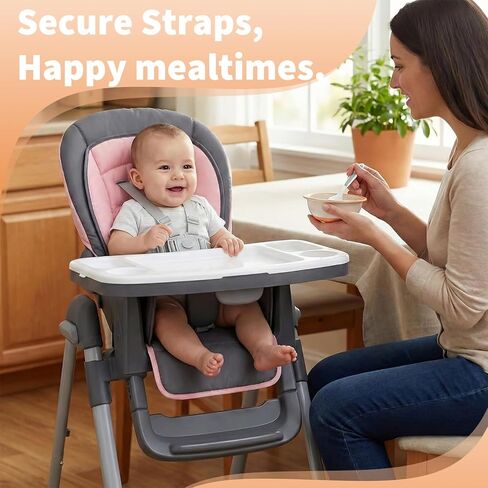 Replacement High Chair Straps Compatible with Baby Trend Graco High Chair, Harness Straps Fit for Graco Chicco Babytrend Jeep Milestone High Chair Foldable and More Highchair Accessories（Only Straps） in Kuwait