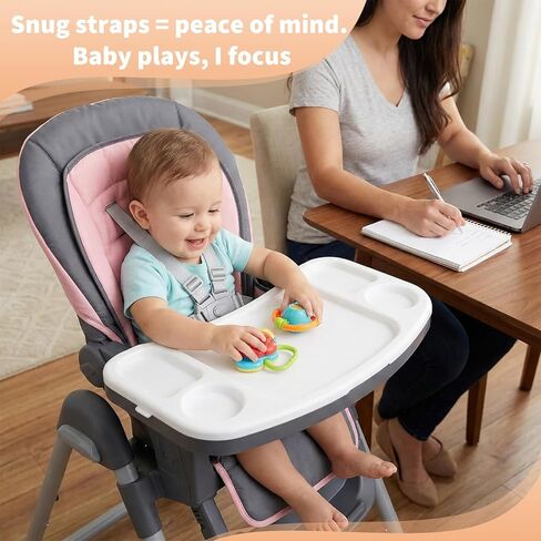Replacement High Chair Straps Compatible with Baby Trend Graco High Chair, Harness Straps Fit for Graco Chicco Babytrend Jeep Milestone High Chair Foldable and More Highchair Accessories（Only Straps） in Kuwait