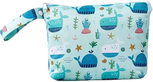 Waterproof Wet Bag with Wrist Strap, Reusable Zippered Pouch for Beach, Swim & Travel, Compact Cosmetic Toiletry Organizer Bag, 7.9 * 9.5 * 2 inches in Saudi Arabia