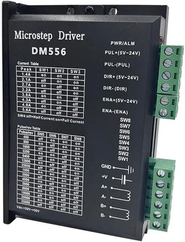 محرك متدرج سائق DM556 2 المرحلة 42/57 خطوة وحدة تحكم المحرك 24 فولت-50 فولت NEMA23 NEMA34 in Kuwait