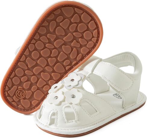 Jastore Infant Baby Girls Sandals Toddler Flower Anti Slip Rubber Sole Newborn Prewalker First Crib Shoes Breathable Summer Outdoor Beach Shoes in Saudi Arabia
