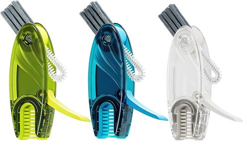 3 in 1 Cup Lid Gap Cleaning Brush Set, 2PCS Multifunctional Bottle Cleaning Brush for Bottle Gaps Bottle Cleaner Home Kitchen Cleaning Tools, Green&Blue in Kuwait