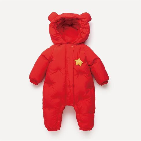 Children Boy Girl Fleece Lined Wool Down Jackets Coveralls Shapewear Bodysuit Hooded Coat One Piece for Kid Long Sleeve Thermal Thick Puffer Fuzzy with Hood 0 Months in Kuwait