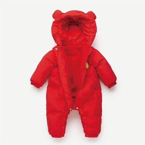 Children Boy Girl Fleece Lined Wool Down Jackets Coveralls Shapewear Bodysuit Hooded Coat One Piece for Kid Long Sleeve Thermal Thick Puffer Fuzzy with Hood 0 Months in Kuwait