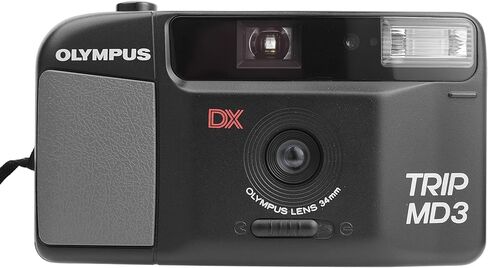 Olympus Trip MD3 35mm Point & Shoot Film Camera – Auto Flash, Fixed Focus Lens, Compact Vintage Camera (Renewed) in Kuwait