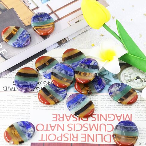 Wemeki Crystal Heart Stone 2PCS, Worry Stones for Anxiety, Heart Love Stone, Puffy Heart Pocket Polished Stone, Gemstone Hearts, Chakra Heart Stones for Valentine's Day Gift, Chakra Balancing 1.2" in Saudi Arabia