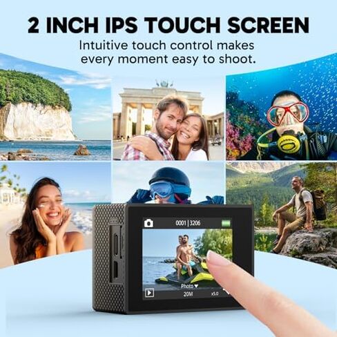 AKASO EK7000 Pro Action Camera with MicroSDXC U3 Card and Quick Release Head Strap Mount Bundle in Kuwait