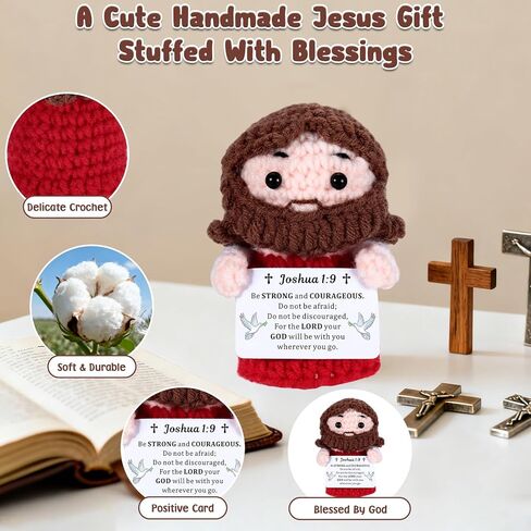 First Communion Gifts for Girls Boys Women Men 2026 Baptism Confirmation First Communion Gifts for Teenage Girls Boys Women Men Jesus Emotional Support Crochet Religious Christian Gift for Faith Her in Kuwait