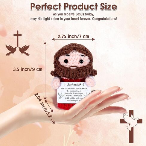 First Communion Gifts for Girls Boys Women Men 2026 Baptism Confirmation First Communion Gifts for Teenage Girls Boys Women Men Jesus Emotional Support Crochet Religious Christian Gift for Faith Her in Kuwait