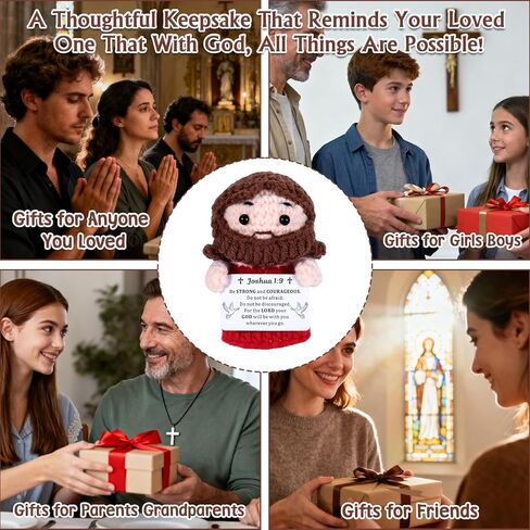 First Communion Gifts for Girls Boys Women Men 2026 Baptism Confirmation First Communion Gifts for Teenage Girls Boys Women Men Jesus Emotional Support Crochet Religious Christian Gift for Faith Her in Kuwait