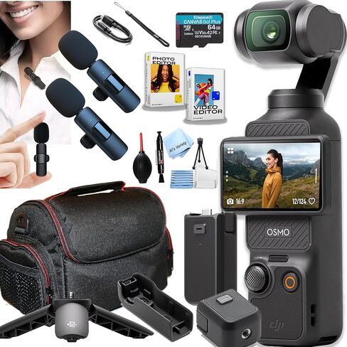 DJI Osmo Pocket 3 Capture More Combo, 1 CMOS 4K and 120fps Gimbal | 4K 120fps Video, 3-Axis Stabilization, 2' Rotatable Touchscreen, 1?? CMOS, Face Object Tracking in Saudi Arabia