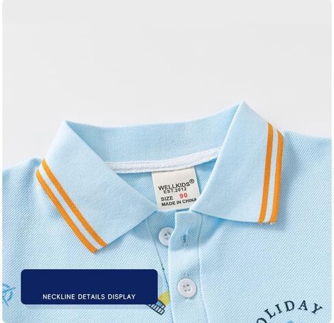 Toddler Boys Nautical Holiday Print Polo Shirt Infant Short Sleeve Ocean Themed Casual Top Kids Breathable Daily Wear in Kuwait