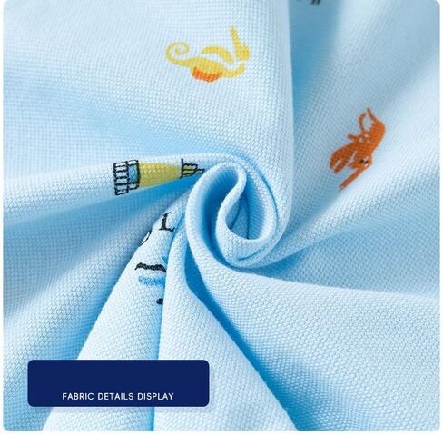 Toddler Boys Nautical Holiday Print Polo Shirt Infant Short Sleeve Ocean Themed Casual Top Kids Breathable Daily Wear in Kuwait