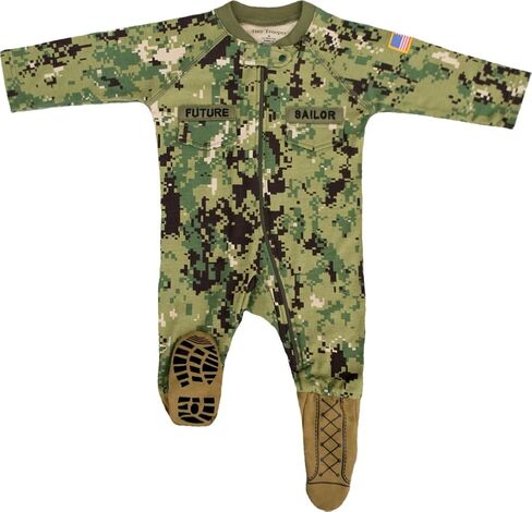 TC U.S. Navy Baby Boys NWU Camo Crawler With Recruit Boots (3-6 Months) in Kuwait