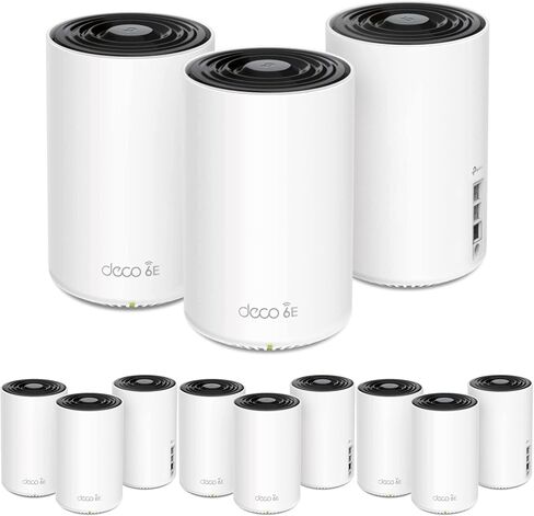 TP-Link Deco 7 Pro BE17000 Tri-Band Wi-Fi 7 Whole Home Mesh System | 9-Stream 17Gbps | 10G RJ45/SFP+ Combo | Multi-Gig Wired Backhaul | Up to 8500 Sq.ft | HomeShield, MLO, 320 MHz (Deco BE77 3-Pack) in Saudi Arabia