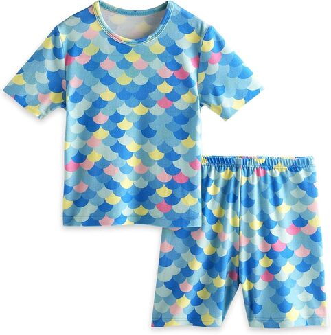 Yoofoss Toddler Pajamas Rayon Made from Bamboo Short Sleeve Baby Clothes Boys and Girls Kids Pajamas Set Pjs Soft Cool in Saudi Arabia