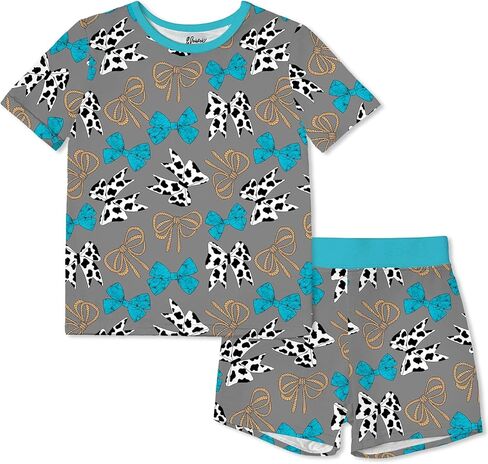 Weiwei Bamboo Viscose Pajamas Toddler Boys Girls, Kids Short Sleeve Pajama Set 2pcs Summer Sleeper Snug fit Pjs in Kuwait