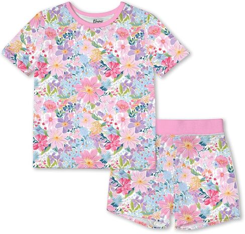 Weiwei Bamboo Viscose Pajamas Toddler Boys Girls, Kids Short Sleeve Pajama Set 2pcs Summer Sleeper Snug fit Pjs in Kuwait