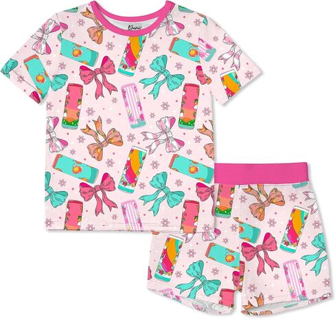 Weiwei Bamboo Viscose Pajamas Toddler Boys Girls, Kids Short Sleeve Pajama Set 2pcs Summer Sleeper Snug fit Pjs in Kuwait