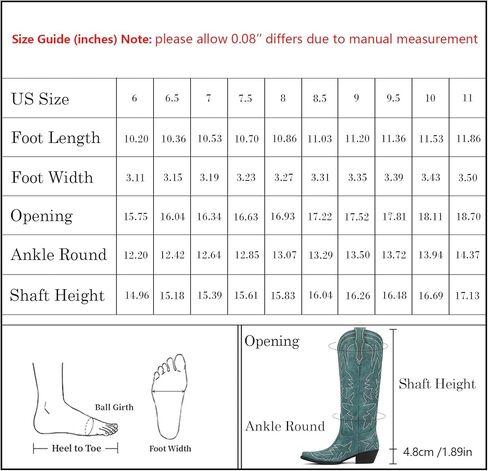 VIUGJNEX Cowboy Boots for Women Knee High Embroidered Pull on Cowgirl Boots Pointed Toe Chunky Low Heel Wide Calf Western Boot for Women in Kuwait