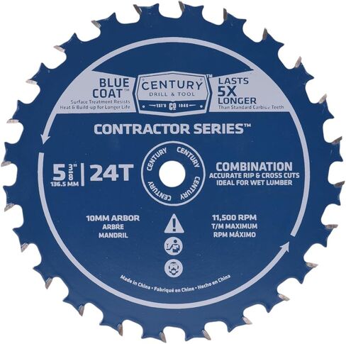 Century Drill & Tool 10213 10 "40 T Construction Circular Saw Flade ، أسنان كربيد C3 متينة ، فتحات الحرارة ، قطع دقيقة ، اهتزاز منخفضة in Saudi Arabia