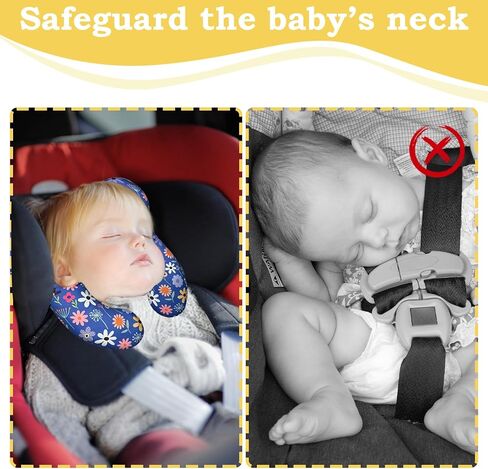 Baby Travel Pillow,Infant Neck Pillows for Car Seat,Newborn Head and Neck Support for Pushchair - Rainbow in Saudi Arabia