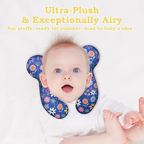 Baby Travel Pillow,Infant Neck Pillows for Car Seat,Newborn Head and Neck Support for Pushchair - Rainbow in Saudi Arabia