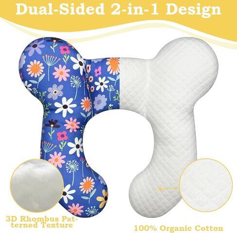 Baby Travel Pillow,Infant Neck Pillows for Car Seat,Newborn Head and Neck Support for Pushchair - Rainbow in Saudi Arabia
