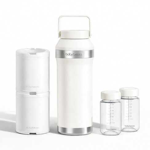 Baby Brezza All-Day Breastmilk Portable Cooler, 20 oz, Soft White in Saudi Arabia