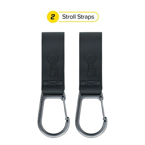Wrap-It Storage Stroll Strap - 2 Pack - Hook and Loop Stroller Accessories Straps with Hooks for Diaper Bags and Golf Push Cart Accessories or Luggage Hook Clip Hanger in Kuwait