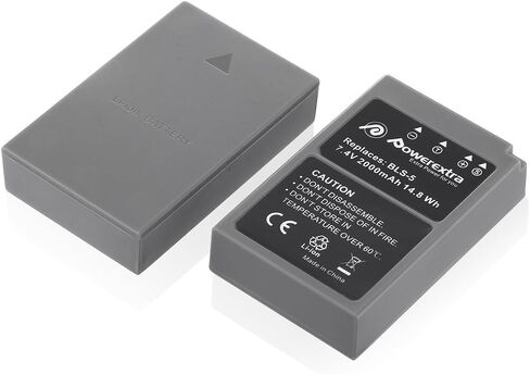 بطارية BLS-50 (عبوتان) لأوليمبوس BLS-5، BLS-50، PS-BLS5 وأوليمبوس OM-D E-M10، قلم E-PL2، E-PL5، E-PL6، E-PL7، E-PM2، قلم ستايلس 1 in Kuwait