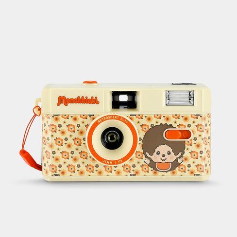 Monchhichi Retro Flowers FC-11 35mm Film Camera – Reusable Point & Shoot Camera, Focus-Free, Compact Film Camera, Beginner-Friendly in Kuwait
