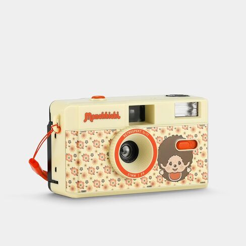 Monchhichi Retro Flowers FC-11 35mm Film Camera – Reusable Point & Shoot Camera, Focus-Free, Compact Film Camera, Beginner-Friendly in Kuwait