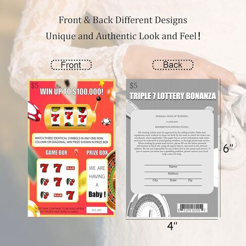 Fake Lottery Scratch Off Cards for Pregnancy Announcement - Creative Baby Announcement Game with 10 Tickets for Family Surprise in Kuwait