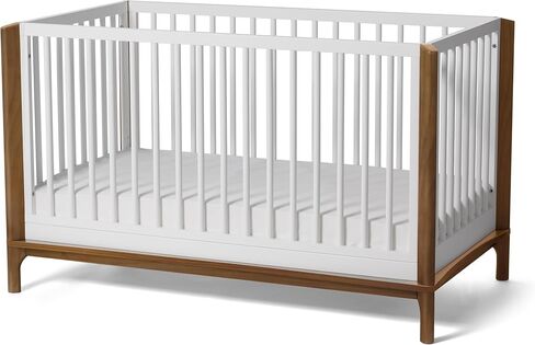 Little Seeds Laurel 4-in-1 Convertible Crib, True White/Chestnut in Saudi Arabia