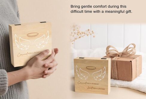 Miscarriage Memorial Box - Miscarriage Gift for Mothers Fathers Parents, Baby Loss Care Package, Pregnancy/Infant Loss Keepsake Box, Angel Baby Memory, Loss of Baby Sympathy Gift Bereavement in Kuwait