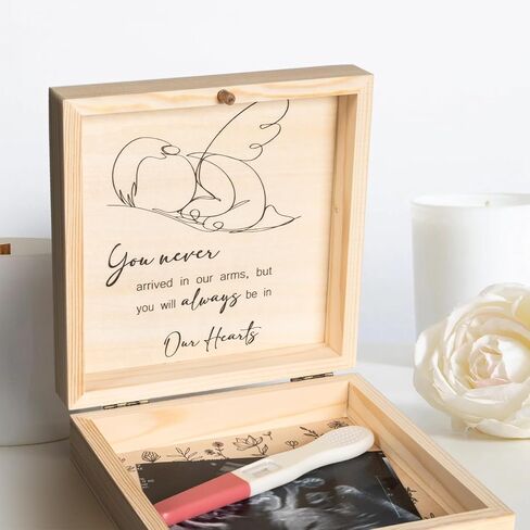 Miscarriage Memorial Box - Miscarriage Gift for Mothers Fathers Parents, Baby Loss Care Package, Pregnancy/Infant Loss Keepsake Box, Angel Baby Memory, Loss of Baby Sympathy Gift Bereavement in Kuwait