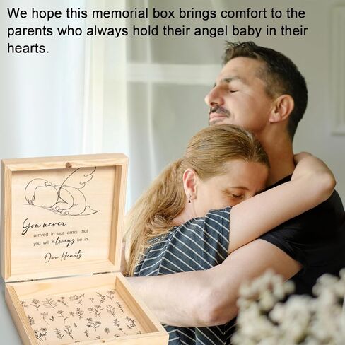 Miscarriage Memorial Box - Miscarriage Gift for Mothers Fathers Parents, Baby Loss Care Package, Pregnancy/Infant Loss Keepsake Box, Angel Baby Memory, Loss of Baby Sympathy Gift Bereavement in Kuwait